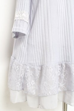 画像4: axes femme / 裾レースカーディガン M サックス Y-26-02-19-102-AX-TO-SZ-ZY