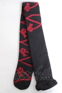 画像2: BABY, THE STARS SHINE BRIGHT / レースアップリボンタイツ  黒 Y-26-02-19-009-BA-ZA-SZ-ZY