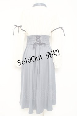 画像2: axes femme POETIQUE / チュール使いコルセットワンピース  白×サックス Y-26-02-19-105-AX-OP-SZ-ZI