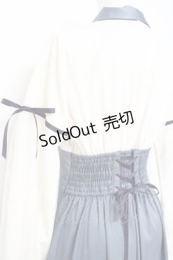 画像3: axes femme POETIQUE / チュール使いコルセットワンピース  白×サックス Y-26-02-19-105-AX-OP-SZ-ZI