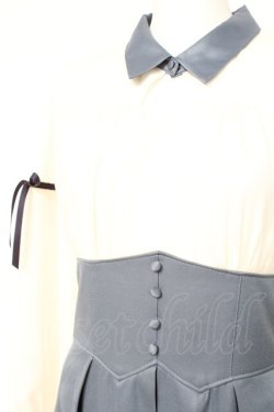 画像4: axes femme POETIQUE / チュール使いコルセットワンピース  白×サックス Y-26-02-19-105-AX-OP-SZ-ZY