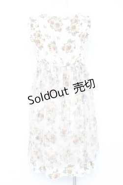 画像2: axes femme / ひまわり柄チュール重ねチュニ M イエロー Y-26-02-19-106-AX-OP-SZ-ZY