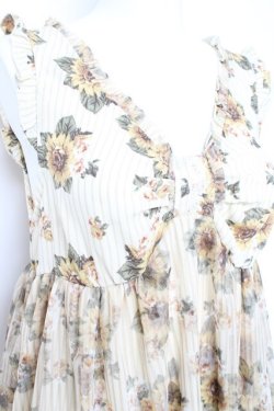 画像3: axes femme / ひまわり柄チュール重ねチュニ M イエロー Y-26-02-19-106-AX-OP-SZ-ZY