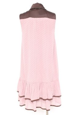 画像2: axes femme POETIQUE / タイ付ドットシフォンワンピース M ラベンダー Y-26-02-19-111-AX-OP-SZ-ZY