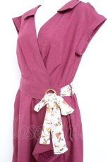 画像3: axes femme / ラップ風シャツワンピース M 紫 Y-26-02-19-116-AX-OP-SZ-ZS (3)