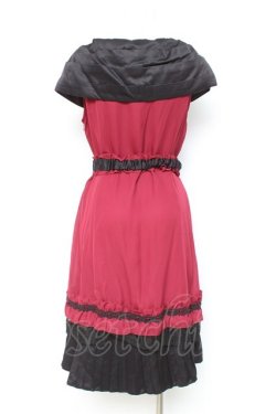 画像2: axes femme / BIGリボンワンピース M ワイン Y-26-02-19-117-AX-OP-SZ-ZY