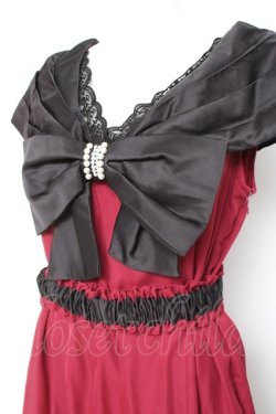 画像3: axes femme / BIGリボンワンピース M ワイン Y-26-02-19-117-AX-OP-SZ-ZY