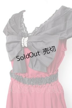 画像3: axes femme / BIGリボンワンピース M ワイン Y-26-02-19-117-AX-OP-SZ-ZY