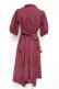 画像2: axes femme / スカーフ切替シャツワンピース M ワイン Y-26-02-19-118-AX-OP-SZ-ZY (2)