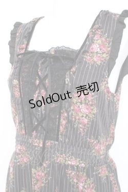 画像3: axes femme / ピンスト×花柄ワンピース M 黒 Y-26-02-19-120-AX-OP-SZ-ZY