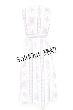 画像2: axes femme / 薔薇ストライプロングワンピース  ラベンダー Y-26-02-19-122-AX-OP-SZ-ZY