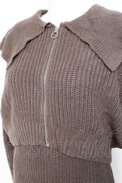 画像3: axes femme / ジップ付きニット×ニットワンピース F チャコール Y-26-02-19-127-AX-OP-SZ-ZY