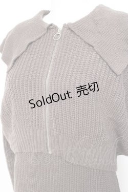 画像3: axes femme / ジップ付きニット×ニットワンピース F チャコール Y-26-02-19-127-AX-OP-SZ-ZT0303T