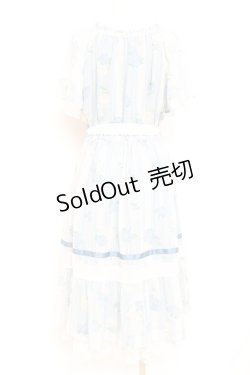 画像2: axes femme / 紫陽花シフォンワンピース M サックス Y-26-02-19-131-AX-OP-SZ-ZY