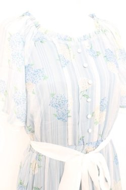 画像3: axes femme / 紫陽花シフォンワンピース M サックス Y-26-02-19-131-AX-OP-SZ-ZY