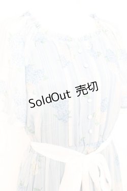 画像3: axes femme / 紫陽花シフォンワンピース M サックス Y-26-02-19-131-AX-OP-SZ-ZY