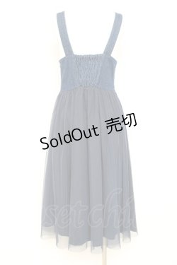 画像2: F i.n.t / フロントレースアップチュールドッキングジャンパースカート F インディゴ Y-26-02-19-133-CA-OP-SZ-ZY