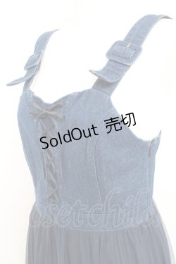 画像3: F i.n.t / フロントレースアップチュールドッキングジャンパースカート F インディゴ Y-26-02-19-133-CA-OP-SZ-ZY