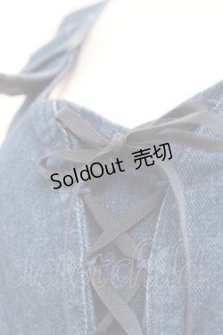 画像4: F i.n.t / フロントレースアップチュールドッキングジャンパースカート F インディゴ Y-26-02-19-133-CA-OP-SZ-ZY