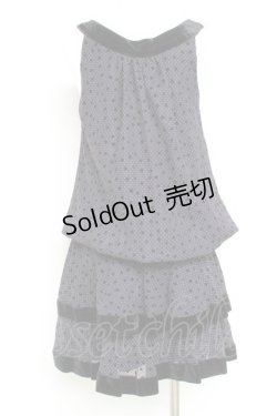 画像2: axes femme / ドットフロッキー柄セットアップ M 紺 Y-26-02-19-135-AX-OP-SZ-ZY