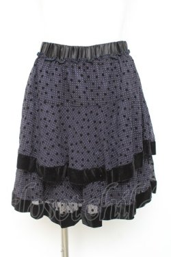 画像3: axes femme / ドットフロッキー柄セットアップ M 紺 Y-26-02-19-135-AX-OP-SZ-ZY