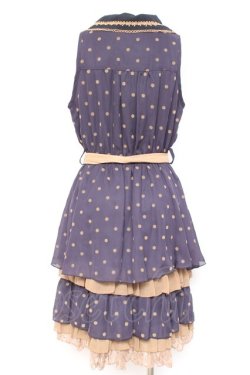 画像2: axes femme / ドット柄ワンピース M 紺 Y-26-02-19-136-AX-OP-SZ-ZY