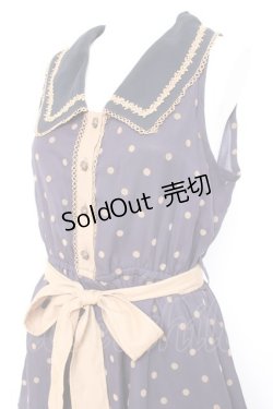 画像3: axes femme / ドット柄ワンピース M 紺 Y-26-02-19-136-AX-OP-SZ-ZY