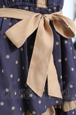 画像4: axes femme / ドット柄ワンピース M 紺 Y-26-02-19-136-AX-OP-SZ-ZY