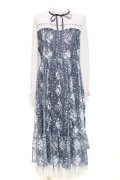 axes femme / フラワープリントレースワンピース F 紺 Y-26-02-19-138-AX-OP-SZ-ZY