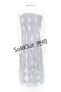 画像2: axes femme / フラワープリントレースワンピース F 紺 Y-26-02-19-138-AX-OP-SZ-ZY