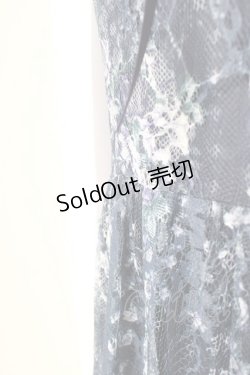 画像4: axes femme / フラワープリントレースワンピース F 紺 Y-26-02-19-138-AX-OP-SZ-ZY