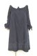 画像1: axes femme / 七分袖サックワンピース M 紺 Y-26-02-19-139-AX-OP-SZ-ZY (1)