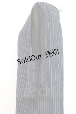 画像3: axes femme / 七分袖サックワンピース M 紺 Y-26-02-19-139-AX-OP-SZ-ZY