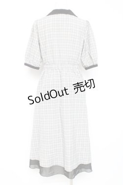 画像2: axes femme POETIQUE / ダブル釦フィッシュテールワンピース  グレー Y-26-02-19-140-AX-OP-SZ-ZY