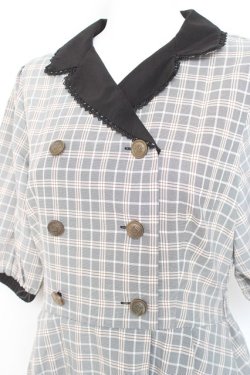 画像3: axes femme POETIQUE / ダブル釦フィッシュテールワンピース  グレー Y-26-02-19-140-AX-OP-SZ-ZY