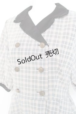 画像3: axes femme POETIQUE / ダブル釦フィッシュテールワンピース  グレー Y-26-02-19-140-AX-OP-SZ-ZY