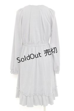 画像2: axes femme / ベロアリボンニットワンピース M グレー Y-26-02-19-141-AX-OP-SZ-ZT0303T