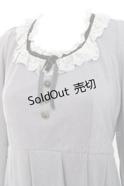 画像3: axes femme / ベロアリボンニットワンピース M グレー Y-26-02-19-141-AX-OP-SZ-ZT0303T