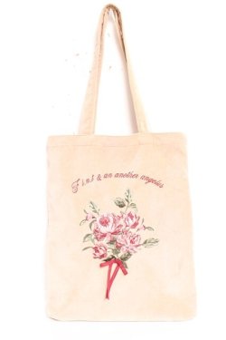 画像1: F i.n.t / ローズブーケ刺繍別珍トートバッグ F ベージュ Y-26-02-19-014-CA-BG-SZ-ZY