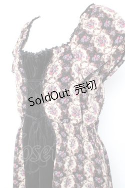 画像3: axes femme / フロントベロア花柄ワンピース M 黒 Y-26-02-19-145-AX-OP-SZ-ZI