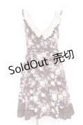 axes femme / 総バラ柄Backリボンワンピース M 茶 Y-26-02-19-147-AX-OP-SZ-ZY