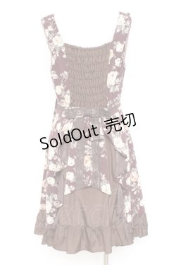 画像2: axes femme / 総バラ柄Backリボンワンピース M 茶 Y-26-02-19-147-AX-OP-SZ-ZY