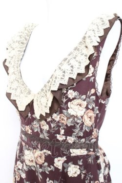 画像3: axes femme / 総バラ柄Backリボンワンピース M 茶 Y-26-02-19-147-AX-OP-SZ-ZY