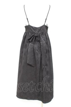 画像2: Maison de FLEUR Petite Robe / ふくれジャガードリボンキャミワンピース F ブラック Y-26-02-19-149-EL-OP-SZ-ZY