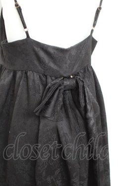 画像3: Maison de FLEUR Petite Robe / ふくれジャガードリボンキャミワンピース F ブラック Y-26-02-19-149-EL-OP-SZ-ZY