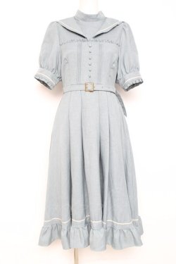 画像1: Kurumi Collaboration / マリンアカデミアワンピース M サックス Y-26-02-19-150-LO-OP-SZ-ZY