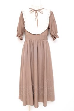 画像1: m petit by misako / ナシジムジキリカエワンピース M 茶 Y-26-02-19-151-LO-OP-SZ-ZY