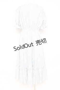 画像2: m petit by misako / NINA'S 花柄スクエアネックワンピース L サックス Y-26-02-19-153-LO-OP-SZ-ZY