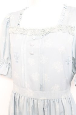 画像3: m petit by misako / NINA'S 花柄スクエアネックワンピース L サックス Y-26-02-19-153-LO-OP-SZ-ZY