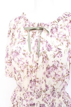 画像3: Fi.n.t  / 花柄フレアー袖オフショルワンピース F ラベンダー Y-26-02-19-155-LO-OP-SZ-ZY